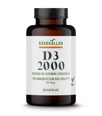 Närokällan D3 2000 Vegan 90 kapslar