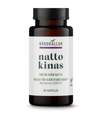 Bottle with Närokällan Nattokinas 60 capsules Bottle with Närokällan Nattokinas 60 capsules