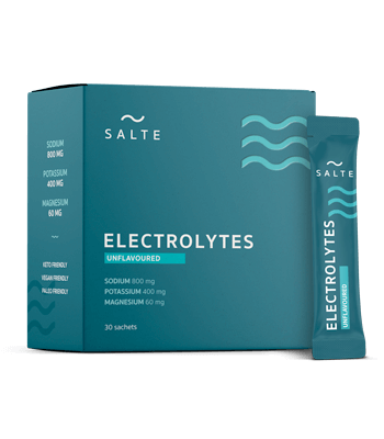 Packaging with Salt Electrolytes unflavored, box with sachets Packaging with Salt Electrolytes unflavored, box with sachets