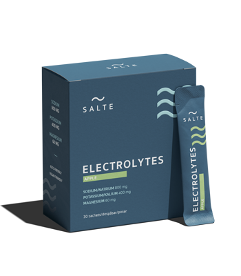 Förpackning med Salte Elektrolyter med äppelsmak