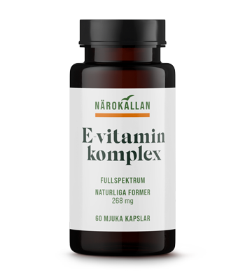 Bottle with Närokällan E-vitamin Complex Bottle with Närokällan E-vitamin Complex