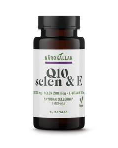 Närokällan Q10 200 mg + Selen & E 60 kapslar
