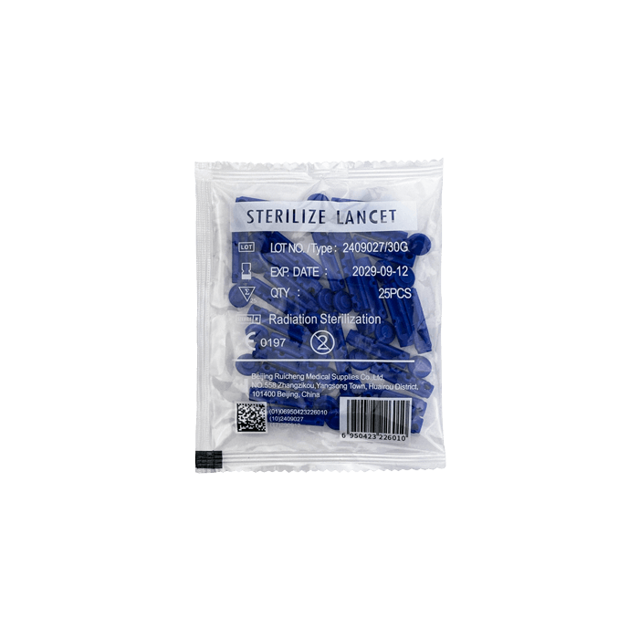 Bag with eBketone lancets