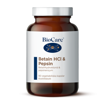 BioCare Betain HCL & Pepsin 90 kapslar