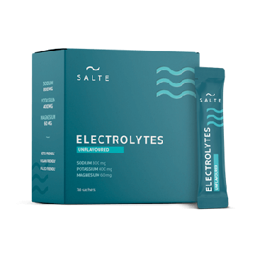 Packaging with Salt Electrolytes unflavored, box with sachets