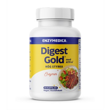 Bottle with Enzymedica Digest Gold enzymes