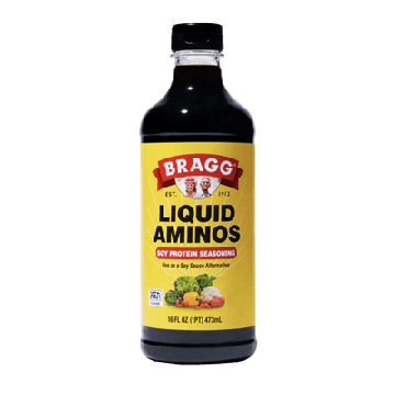 Flaska med Bragg Liquid Aminos