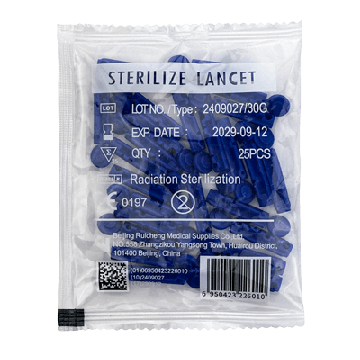 Bag with eBketone lancets