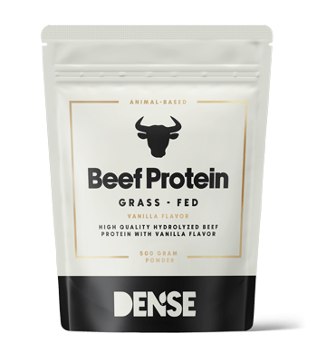 Bag with Dense Beef Protein with vanilla flavor Bag with Dense Beef Protein with vanilla flavor