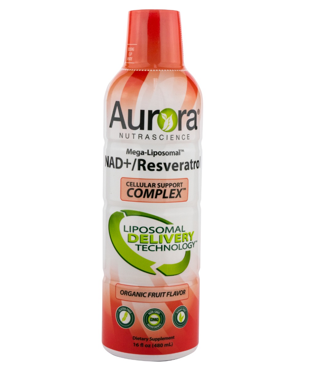 Flaska med Aurora NAD+/Resveratrol 480 ml Flaska med Aurora NAD+/Resveratrol 480 ml