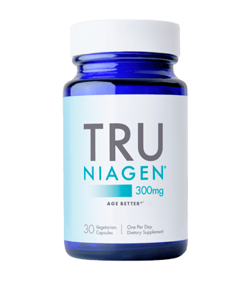 Bottle with TruNiagen 30 capsules Bottle with TruNiagen 30 capsules
