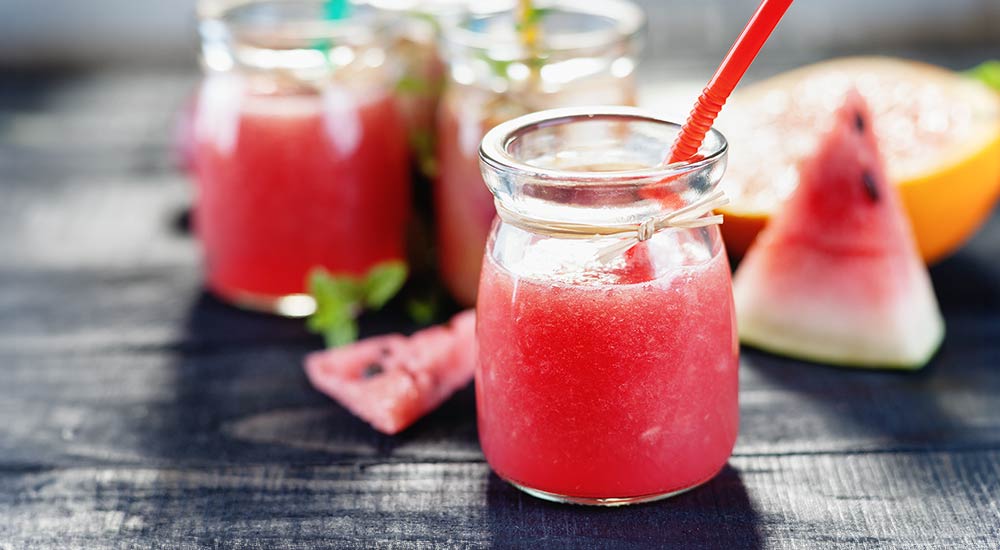 Refreshing mocktail with watermelon